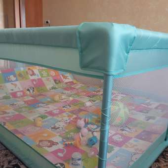 Манеж игровой BabyCare RANCHO 180*150 дымчатая мята: отзыв пользователя Детский Мир