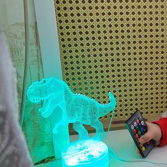 Детский 3d ночник - проектор NRAVIZA Детям Динозавр с пультом управления на батарейках: отзыв пользователя Детский Мир