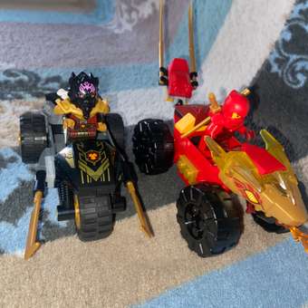 Конструктор LEGO Ninjago Kai and Rass Car and Bike Battle 71789: отзыв пользователя Детский Мир
