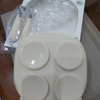Набор посуды для кормления Miyoumi силиконовый - 3 предмета Vanilla: отзыв пользователя Детский Мир