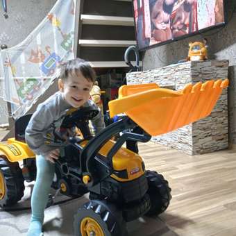Трактор на педалях Pilsan желтый с ковшом: отзыв пользователя Детский Мир
