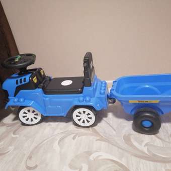 Детская каталка EVERFLO Builder truck ЕС-917T blue c прицепом и кубиками: отзыв пользователя Детский Мир