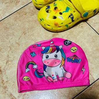 Детская шапочка для плавания Namo розовая_единорог: отзыв пользователя Детский Мир