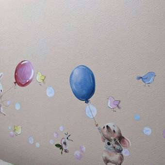 Наклейки интерьерные VEROL Воздушные шары и зайцы: отзыв пользователя Детский Мир