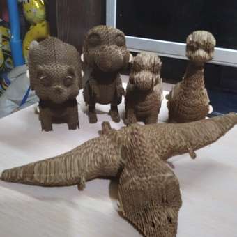 Конструктор QBRIX 3D картонный Динозавры 20075: отзыв пользователя Детский Мир