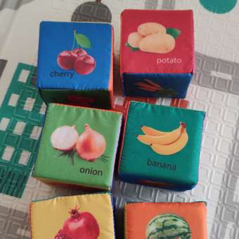Кубики Учитель Фрукты овощи и ягоды по-английски 6 шт: отзыв пользователя Детский Мир