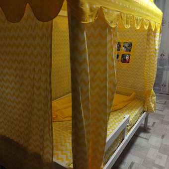 Комплект постельного белья Капризун Домик 9предметов Желтый: отзыв пользователя Детский Мир