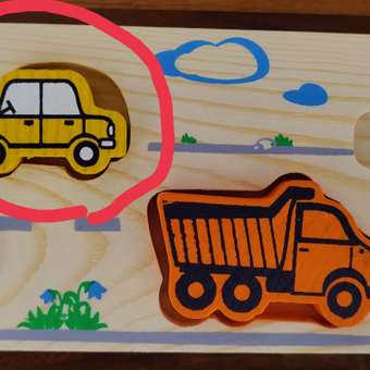 Рамка-Вкладыш Томик Транспорт 5 деталей 362 деревянная развивающая игрушка: отзыв пользователя Детский Мир