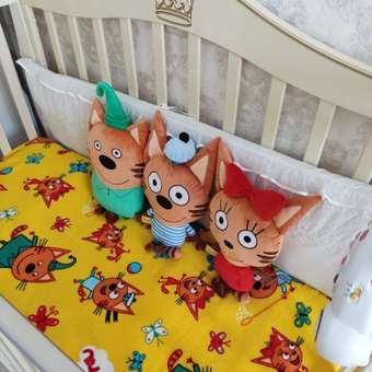 Игрушка мягкая Мякиши Детская большая плюшевая подушка три кота карамелька: отзыв пользователя Детский Мир