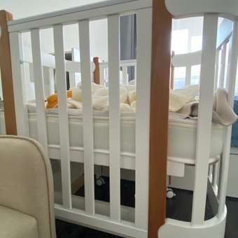 Детская кроватка Happy Baby Mommy Lux прямоугольная, универсальный маятник (белый): отзыв пользователя Детский Мир