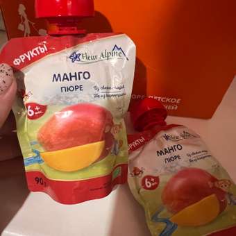 Пюре Fleur Alpine Органик манго 90г с 6 месяцев: отзыв пользователя Детский Мир