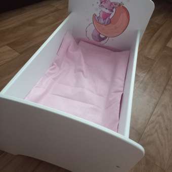 Кроватка деревянная для кукол Alubalu с бельем 43 см: отзыв пользователя Детский Мир