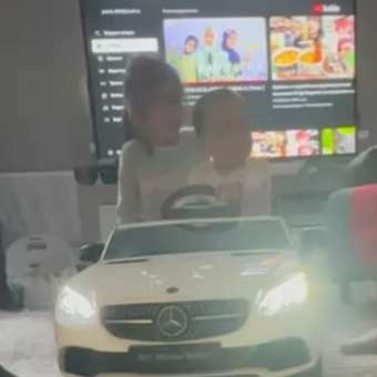 Электромобиль BabyCare Mercedes резиновые колеса белый: отзыв пользователя Детский Мир