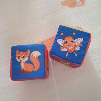 Кубики для малышей Русский стиль Веселый зоопарк 6шт Д-417-18: отзыв пользователя Детский Мир