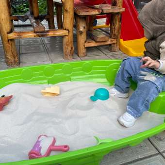 Песочница-бассейн с крышкой Doloni красно-салатовая: отзыв пользователя Детский Мир