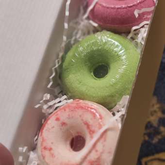 Бомбочки-пончики для ванны Cosmeya с ароматами земляники яблока маракуйи: отзыв пользователя Детский Мир