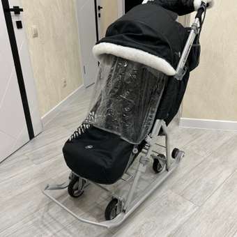 Санки-коляска NiKA kids Наши детки со спинкой, с крышей, с колесами: отзыв пользователя ДетМир