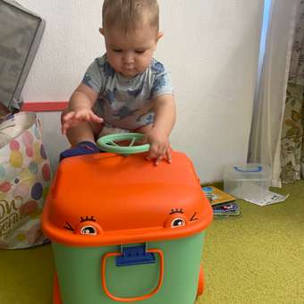 Ящик для хранения игрушек Solmax контейнер на колесиках 54х41.5х38 см зеленый: отзыв пользователя Детский Мир