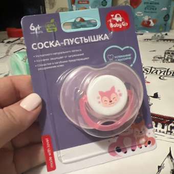 Пустышка BabyGo латекс ортодонтическая от 6 мес. 1 шт.: отзыв пользователя ДетМир