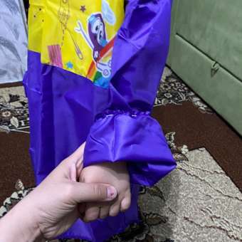 Набор для уроков труда Юнландия клеенка ПВХ и фартук-накидка с рукавами фиолетовый: отзыв пользователя Детский Мир