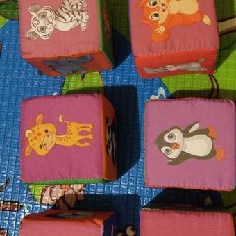 Кубики для малышей Русский стиль Веселый зоопарк 6шт Д-417-18: отзыв пользователя ДетМир
