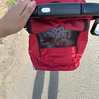 Коляска прогулочная Keka с сумкой для путешествий Красный черная рама: отзыв пользователя Детский Мир