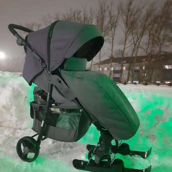 Лыжи накладки на колеса для колясок Amarobaby Skis чёрный: отзыв пользователя Детский Мир