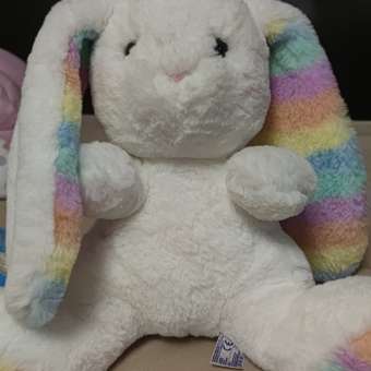 Игрушка мягкая Aurora Радужный кролик Белый 190267A: отзыв пользователя Детский Мир