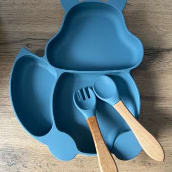 Набор посуды для кормления PlayKid силиконовый белка: отзыв пользователя Детский Мир