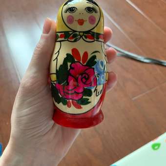 Матрёшка Золотая Хохлома 5-ти кукольная традиционная: отзыв пользователя Детский Мир