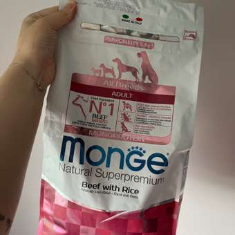 Корм для собак MONGE Dog Monoprotein для всех пород говядина с рисом сухой 2.5кг: отзыв пользователя. Зоомагазин Зоозавр