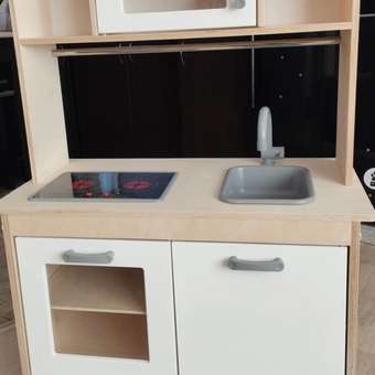 Детская кухня игровая Alatoys Сканди с плитой и краном с белым фасадом: отзыв пользователя Детский Мир