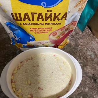 Каша молочная Nestle мультизлаковая с фигурками из пшеницы яблоко-абрикос 190г с 12месяцев: отзыв пользователя ДетМир