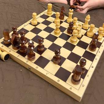 Настольная игра Орловский шахматный завод Шахматы лакированные с доской: отзыв пользователя Детский Мир