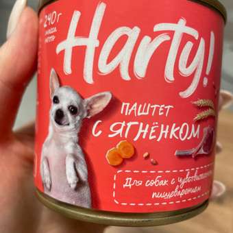 Корм Harty 240г для собак с чувствительным пищеварением паштет с ягненком: отзыв пользователя. Зоомагазин Зоозавр