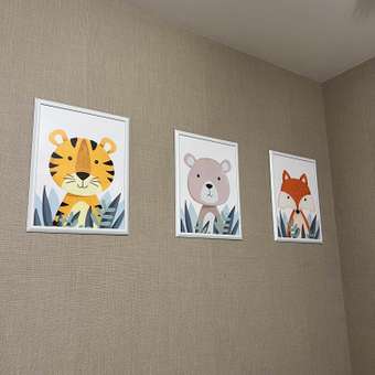 Набор постеров для интерьера Woozzee Милые зверюшки 3 шт декор и украшение в детскую комнату: отзыв пользователя Детский Мир
