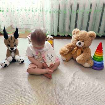 Мягкая игрушка ПЛЮШЛЕНД медведь Хэппи 33см: отзыв пользователя Детский Мир