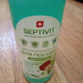 Средство для мытья посуды SEPTIVIT Нежное алое 1л: отзыв пользователя Детский Мир