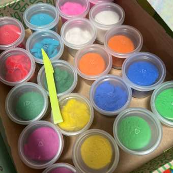 Набор для лепки LORI разноцветное тесто-пластилин 17 банок по 80 г: отзыв пользователя Детский Мир