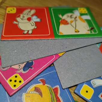 Домино Hatber 28 карточек Летающие звери: отзыв пользователя Детский Мир