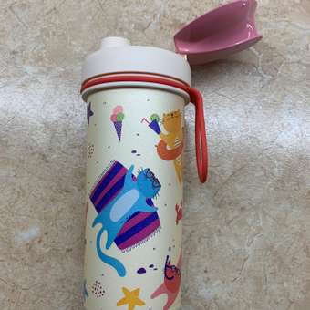 Бутылка детская Пластишка с декором и петлей 400 мл розовая: отзыв пользователя Детский Мир