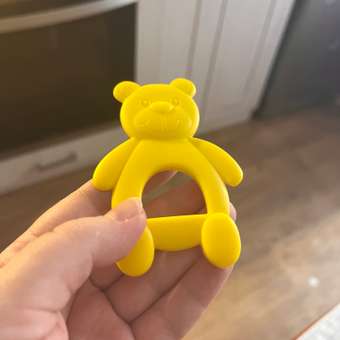 Прорезыватель Uviton силиконовый Bear желтый: отзыв пользователя Детский Мир