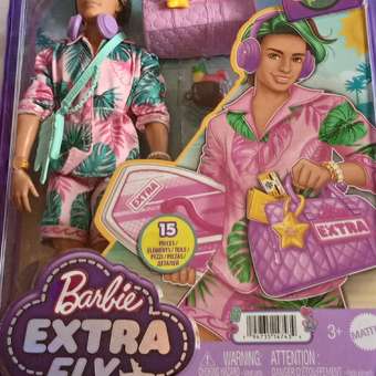 Кукла Barbie Extra Fly Кен с пляжной одеждой HNP86: отзыв пользователя ДетМир