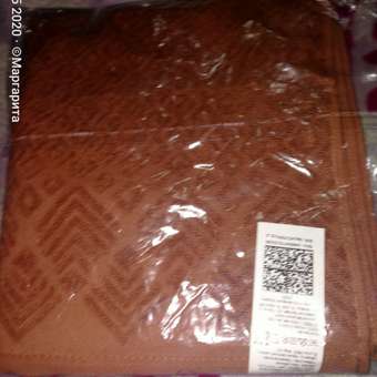 Махровое полотенце Bravo Ромб м7723_07 M 50х80 коричневый: отзыв пользователя Детский Мир