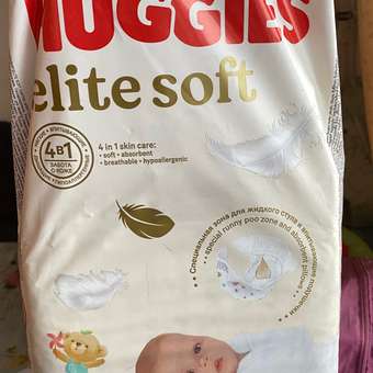 Подгузники Huggies Elite Soft для новорожденных 1 3-5кг 50шт: отзыв пользователя ДетМир