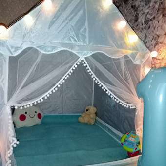 Набор для палатки SHARKTOYS детский коврик 100х135 см плюс шаровый свет гирлянда: отзыв пользователя Детский Мир