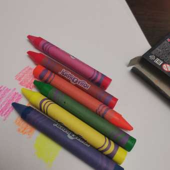 Восковые мелки Юнландия для рисования утолщенные Неончики 6 цветов: отзыв пользователя Детский Мир
