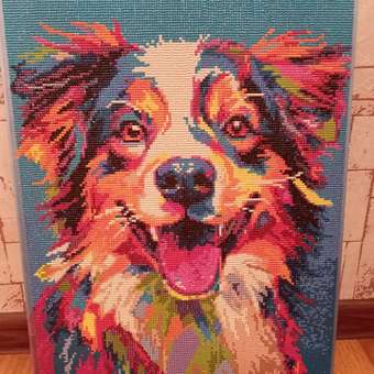 Алмазная мозаика Art sensation холст на подрамнике 40х50 см Яркая собака: отзыв пользователя Детский Мир