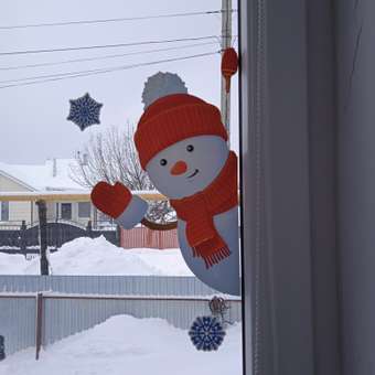 Стикеры Woozzee Выглядывающий снеговик 3: отзыв пользователя Детский Мир