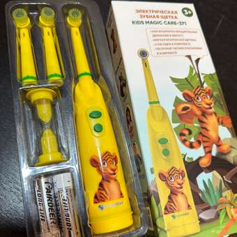 Электрическая зубная щетка CLEARDENT тигр Ричи: отзыв пользователя Детский Мир